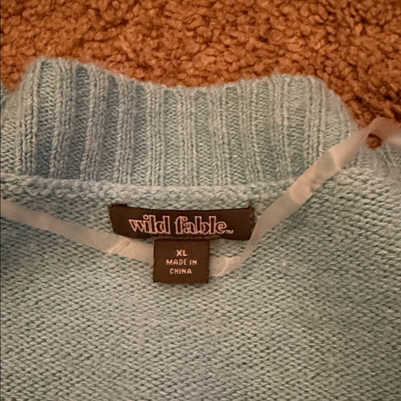 Light Blue Button-Up Cardigan - Picture 2 of 2